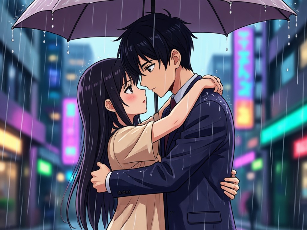 AI creating an anime narrative scene