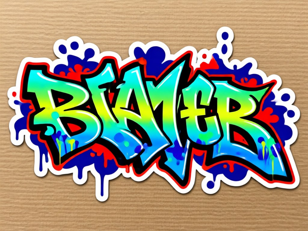 High Resolution Graffiti Sticker Print