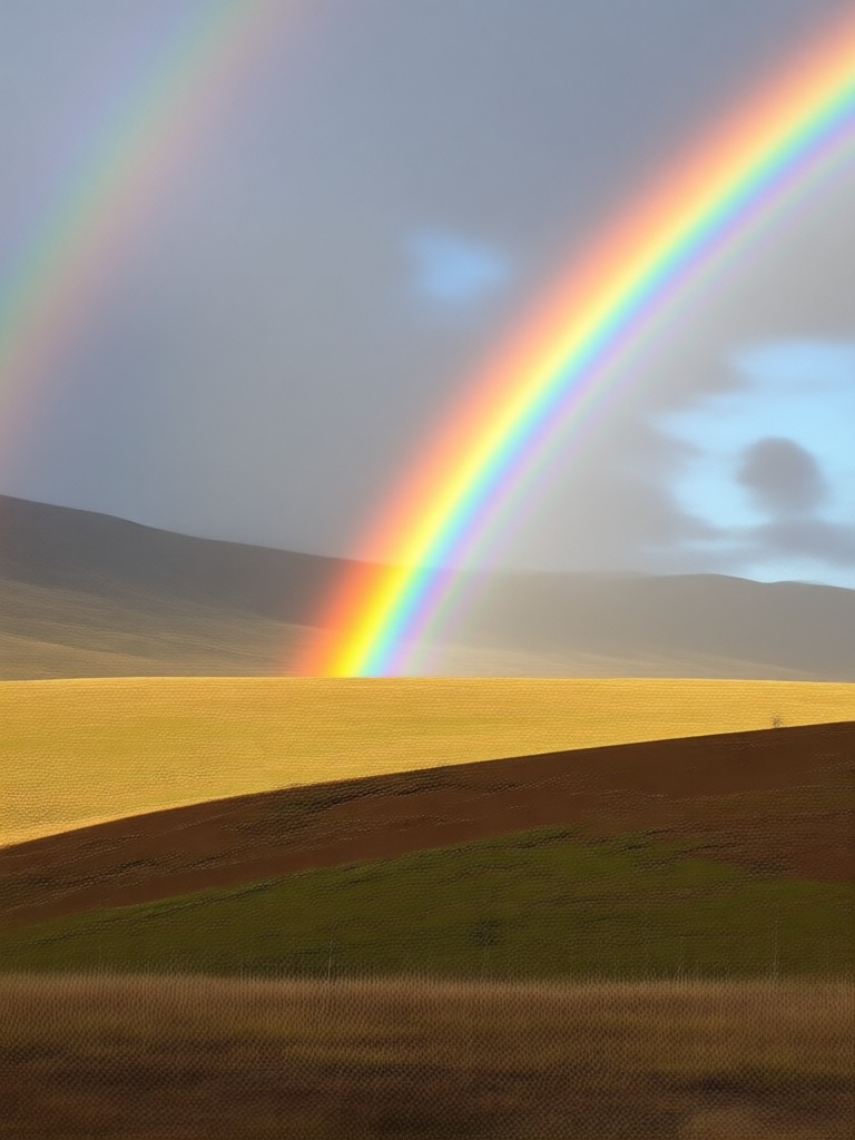Watercolor rainbow art effect