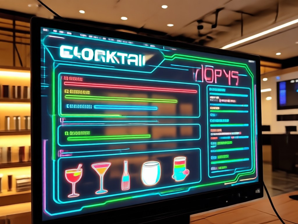 AI analyzing cocktail ingredients like gin, rosemary, and grapefruit