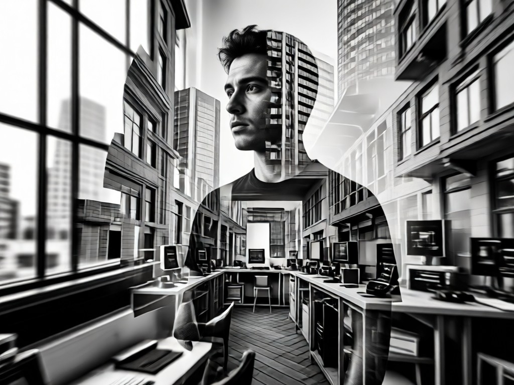 Gallery of double exposure style templates