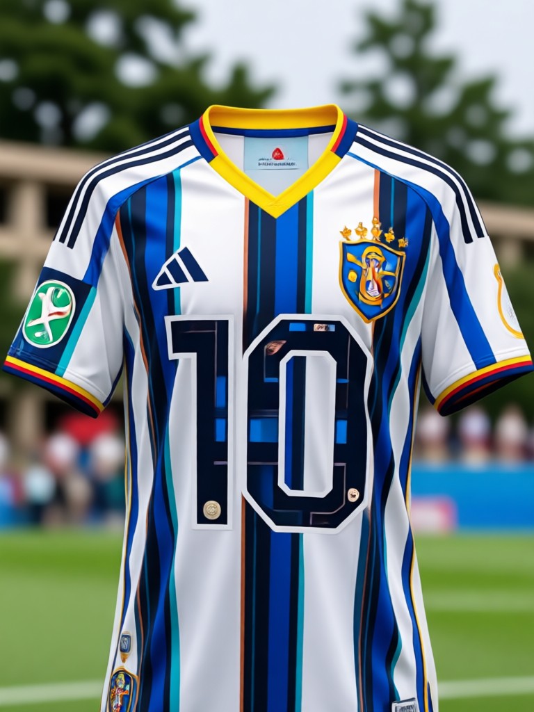 Neon futuristic football kit design