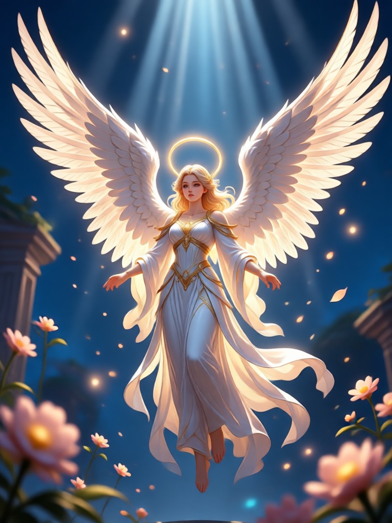 3D render of an angelic statue