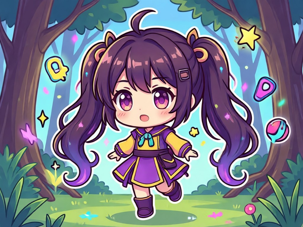 Processo profissional de criação de arte chibi