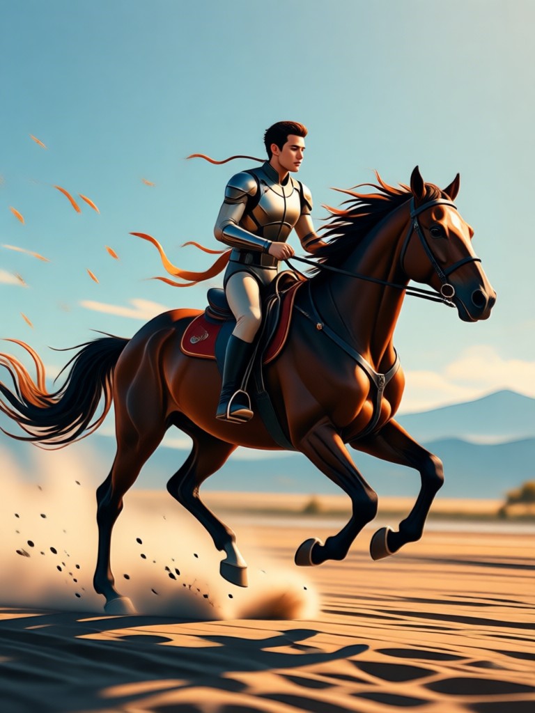 Epic fantasy battle charge AI video