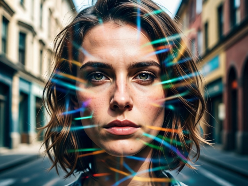 Comparison of complex Photoshop interface vs simple heyo app for double exposure