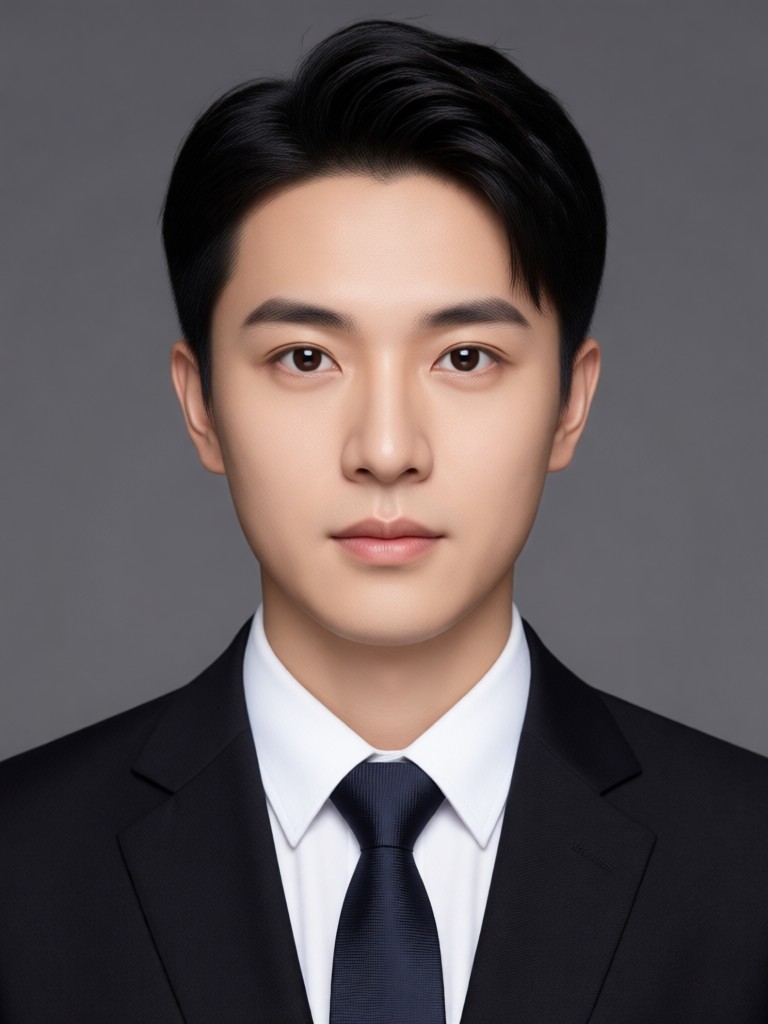 Casual photo transformed to formal dress ID picture