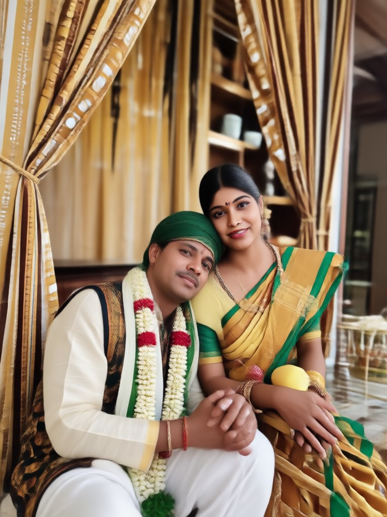 Novio bengalí en dhoti kurta tradicional
