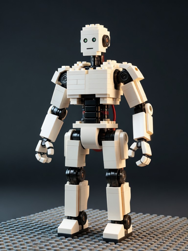 Naga fantasi yang dibangun dari bata Lego AI