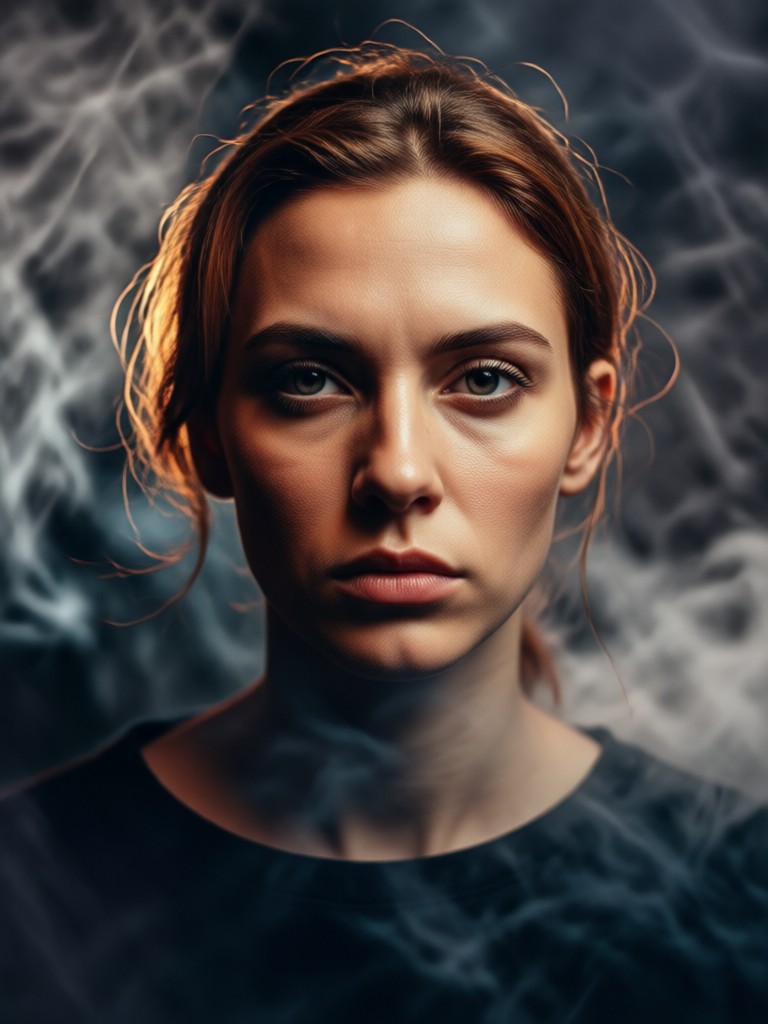 High fashion smoky portrait edit