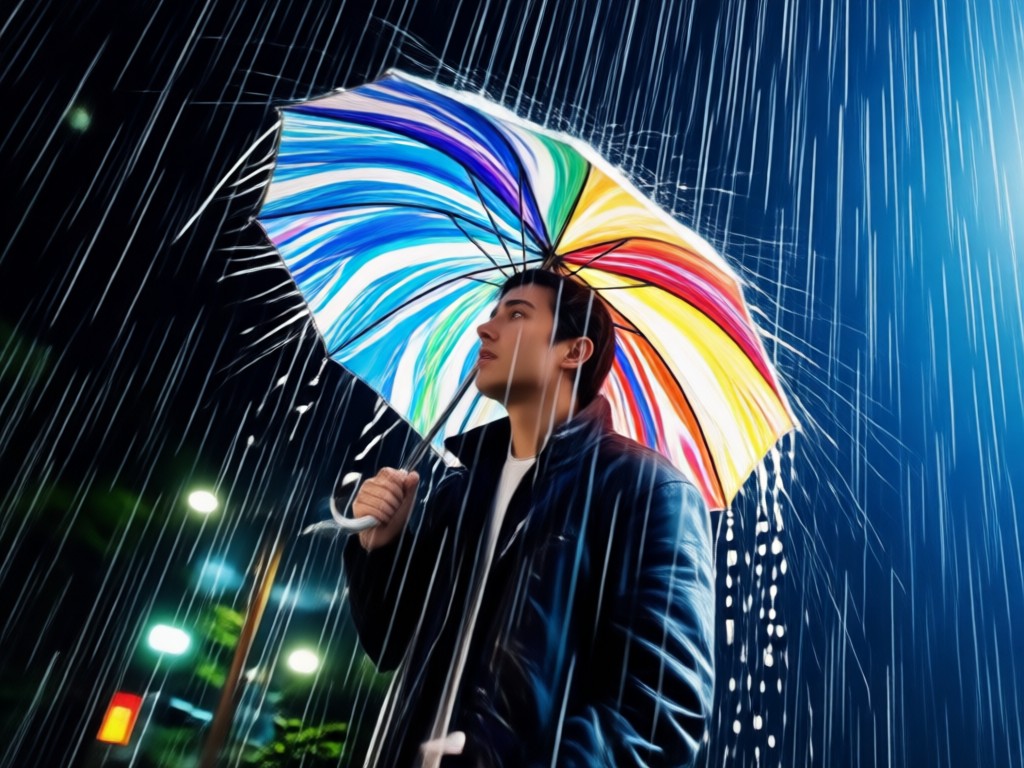 Cinematic filter styles for rain hug videos