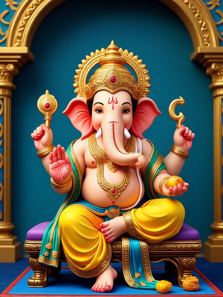 Mobile phone showing the dradra app creating a Ganpati AI video