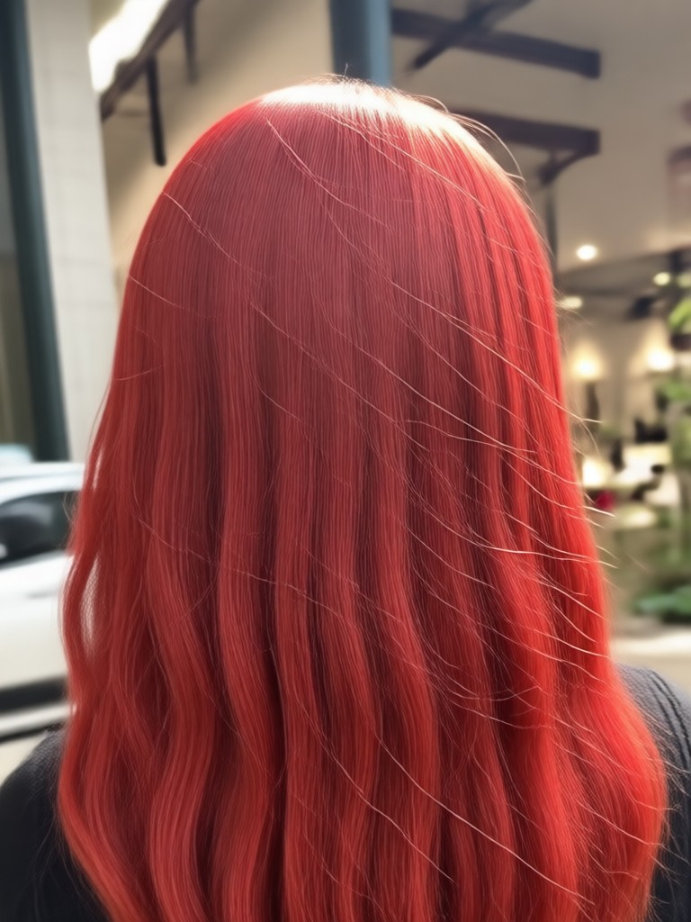 Man with black hair changed to ginger red hair filter