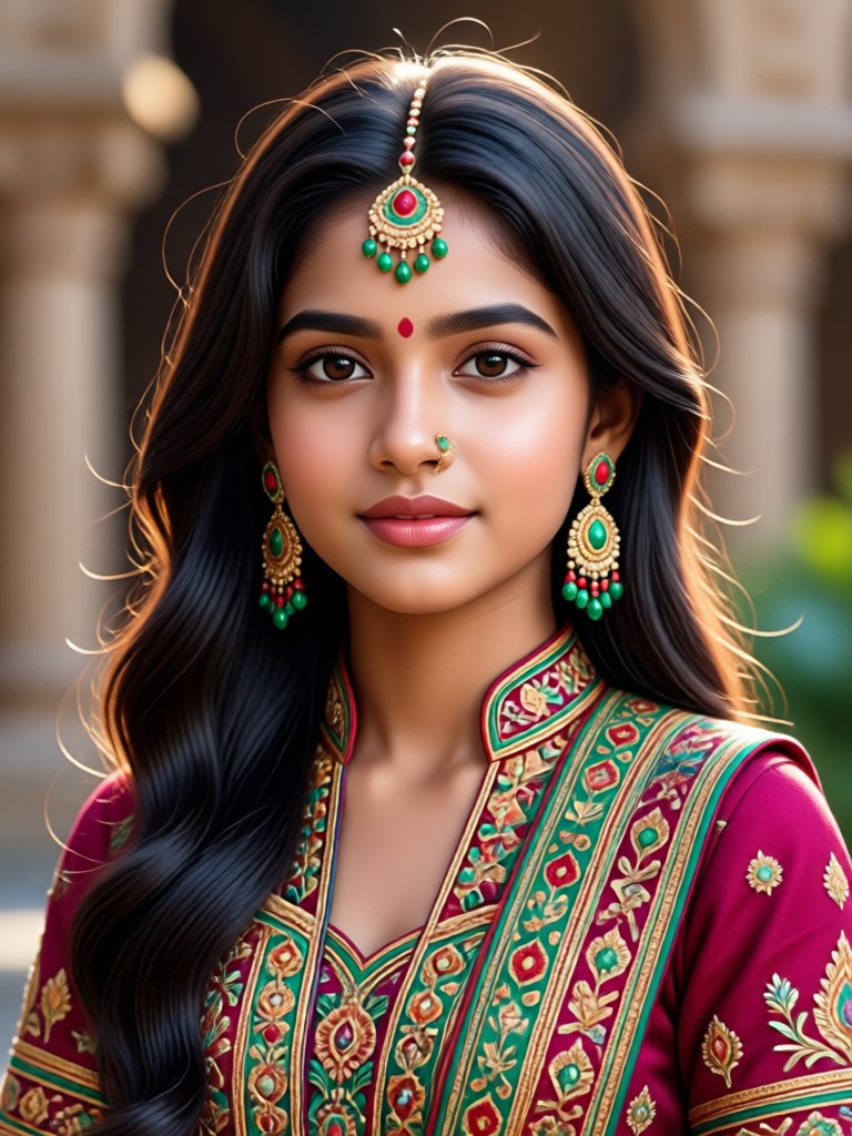 Realistic Indian Woman AI Image