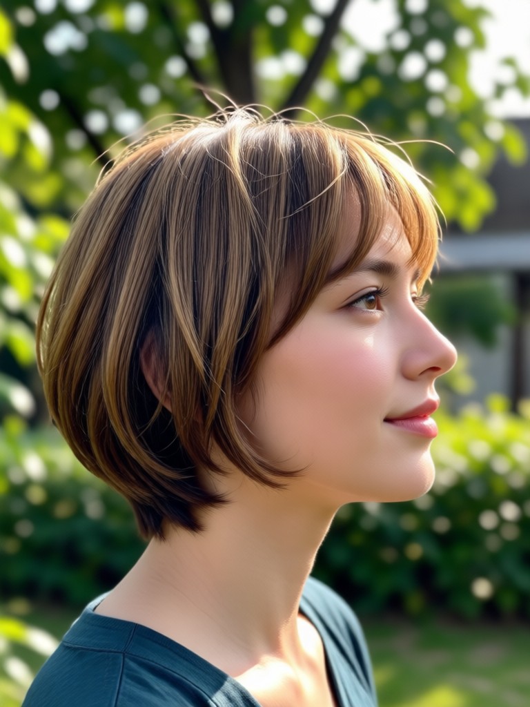 Corte pixie de platino atrevido generado por IA con detalles de undercut