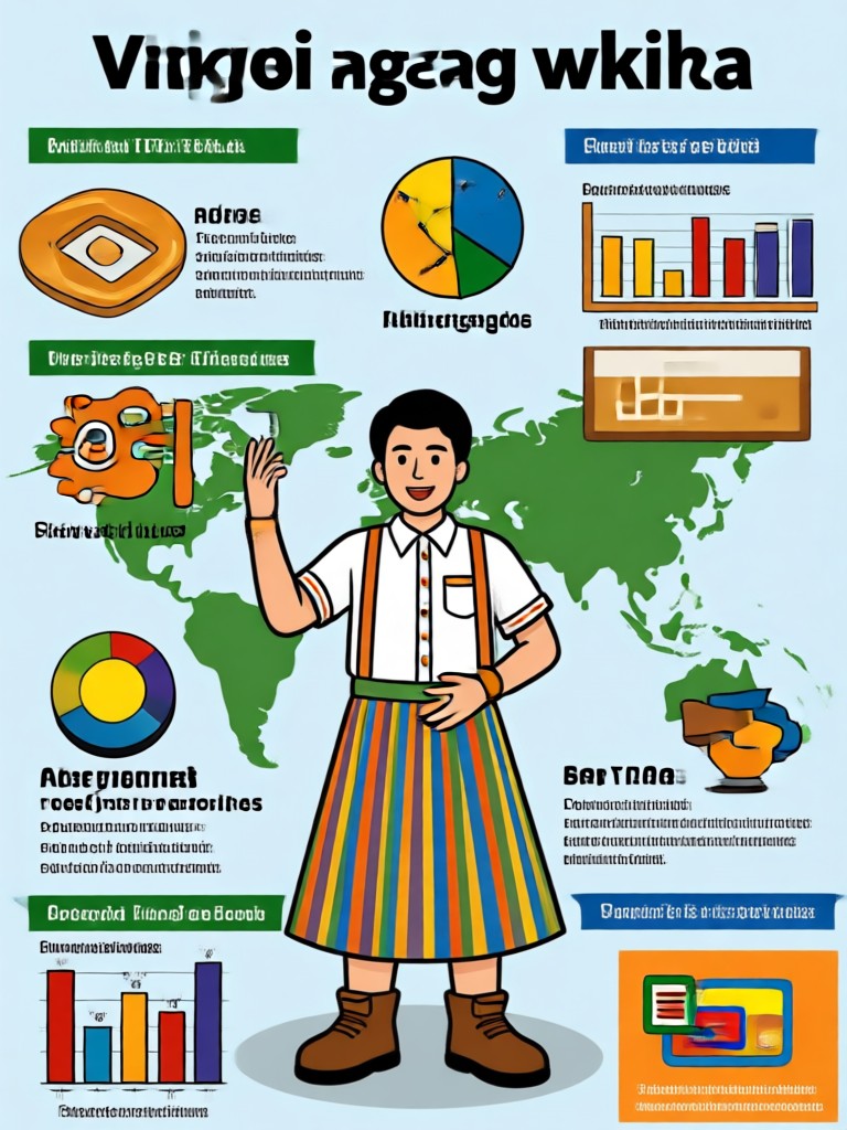 Cultural infographic featuring traditional Filipino clothing and symbols