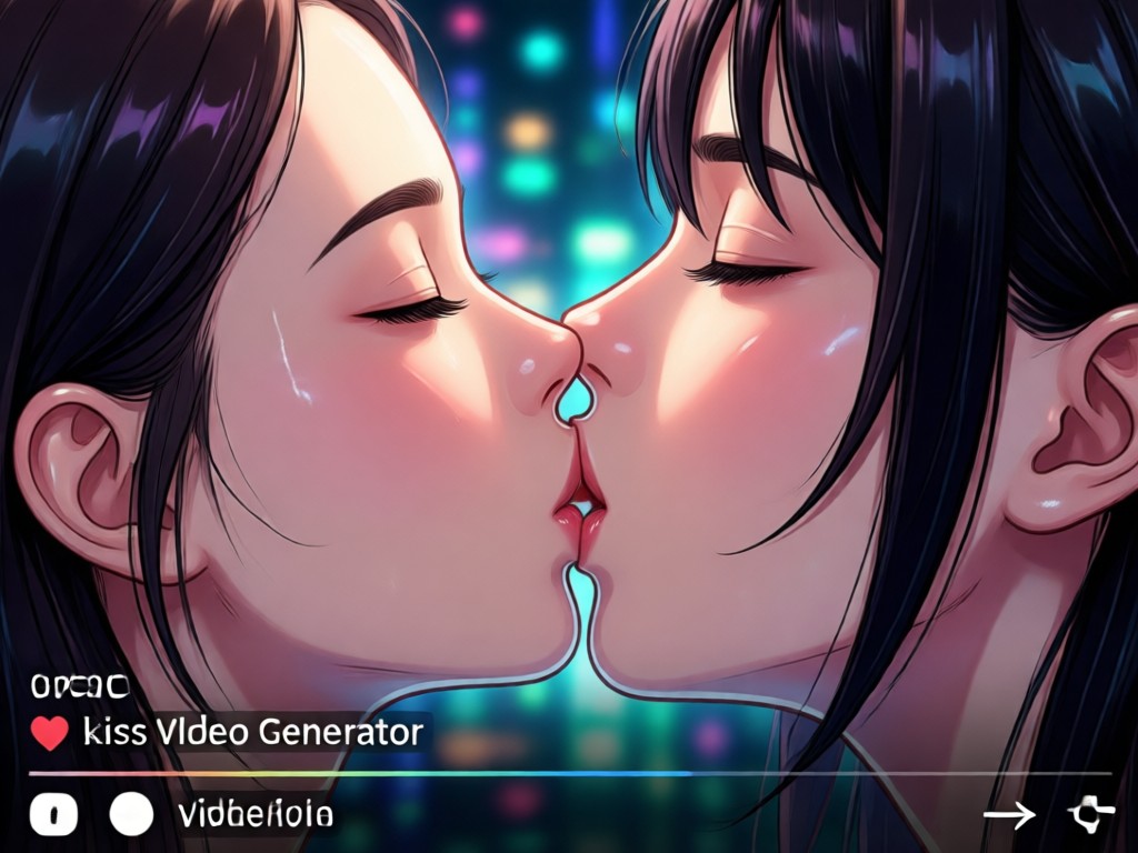 Vídeo de beijo romântico lento viral para redes sociais