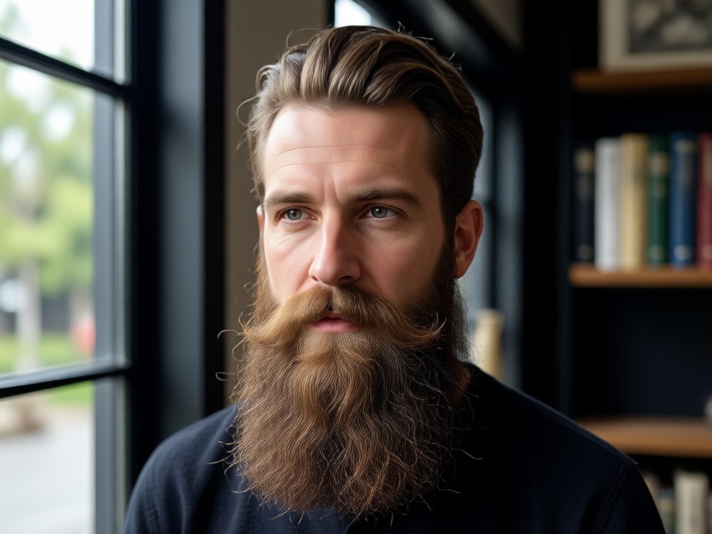 AI beard blending realistic result