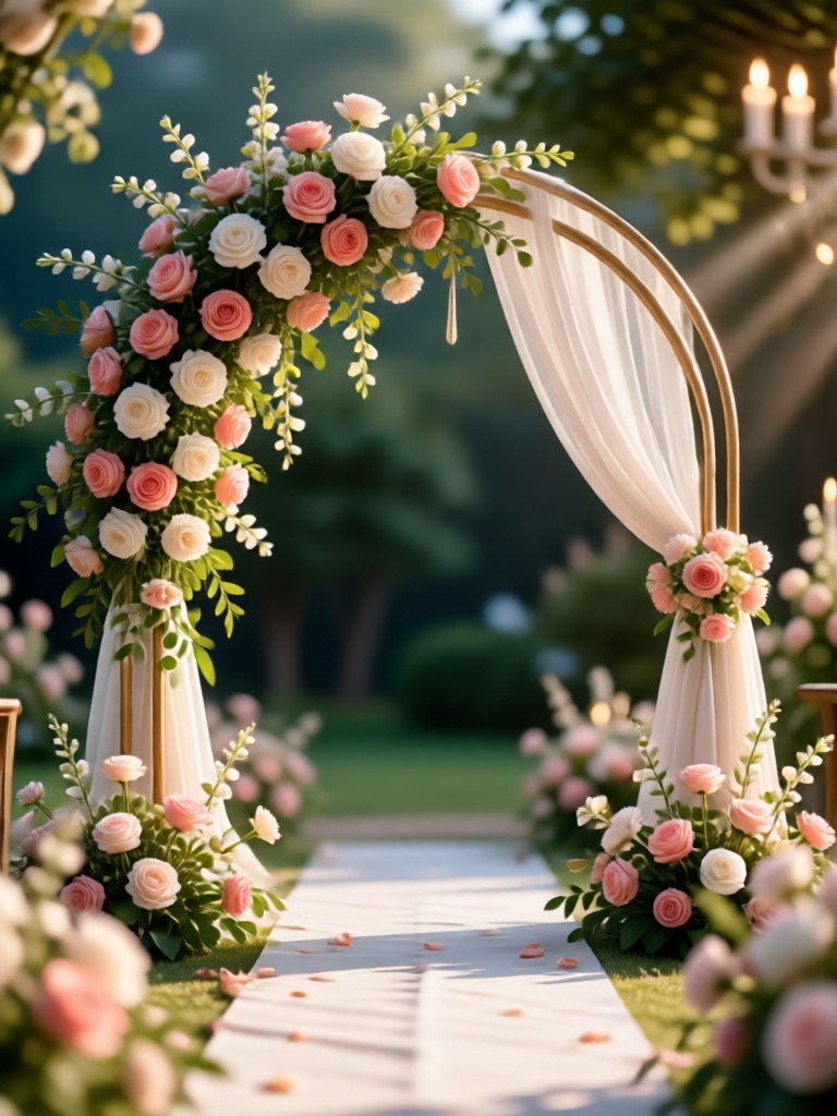 Elegant ballroom wedding ceiling installation