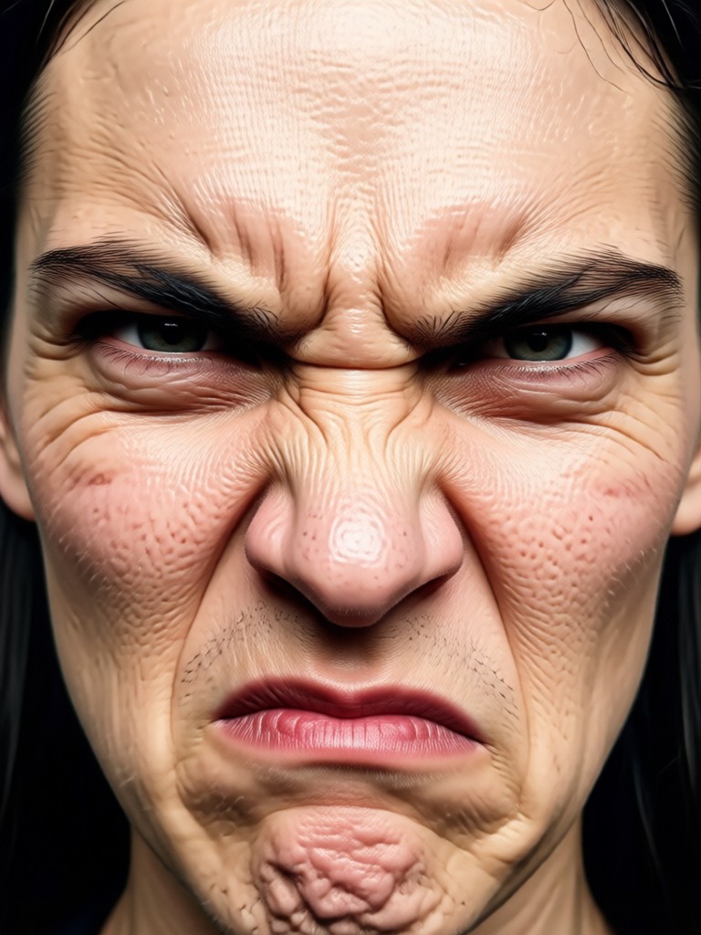 vintage comic angry face filter