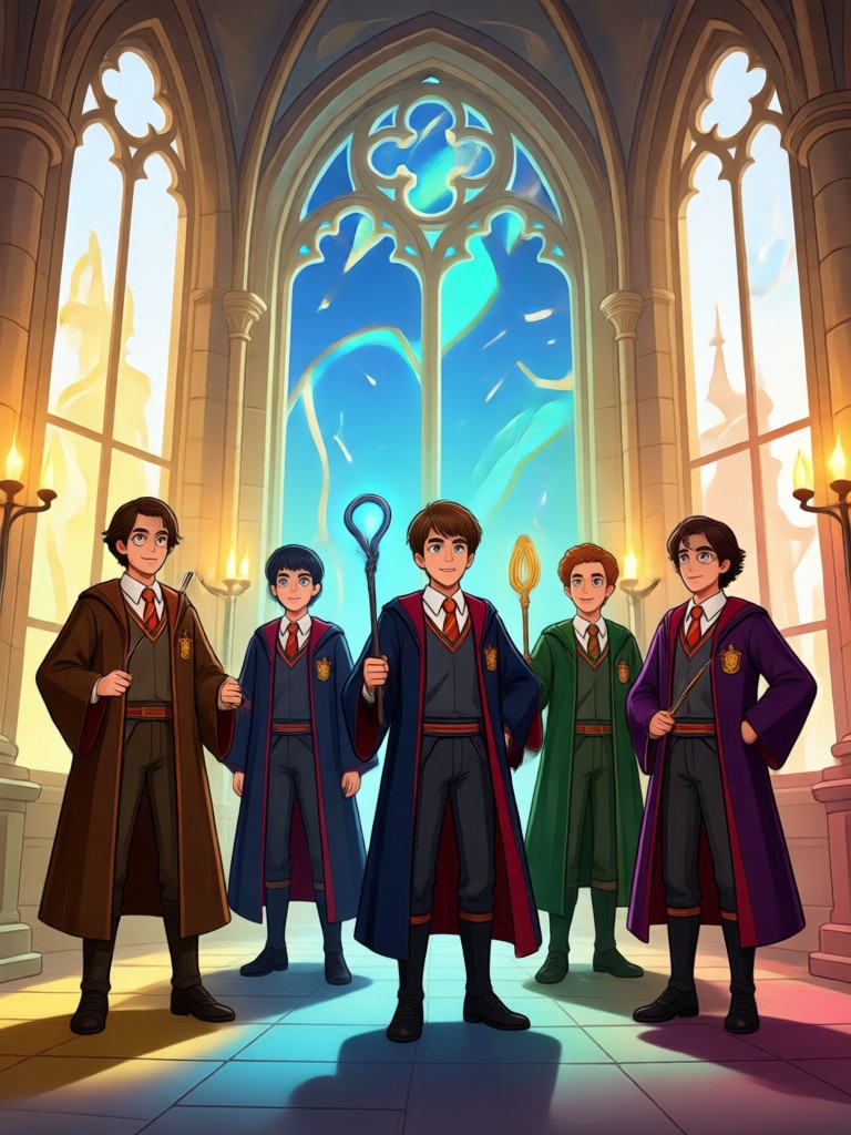 KI-Porträt eines Slytherin-Zaubers