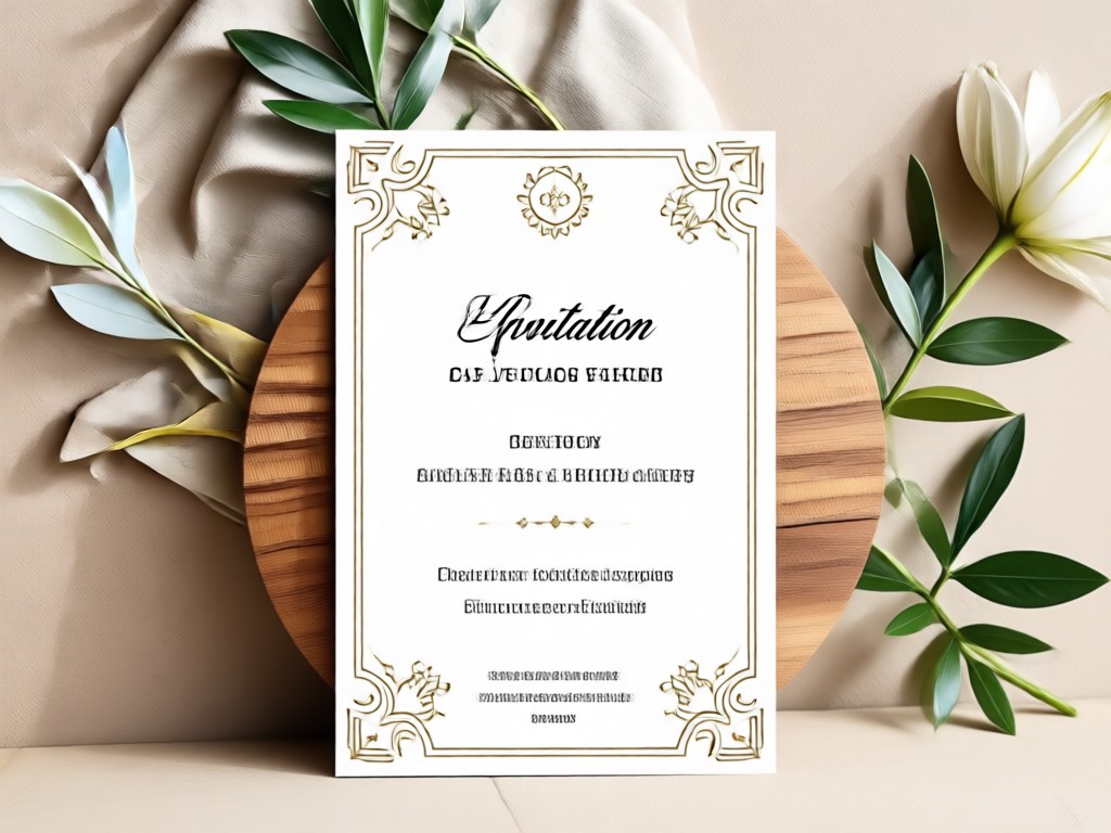 Final high resolution wedding invitation card ready for print