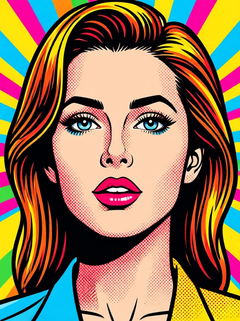 Pet photo transformed into comic book pop art