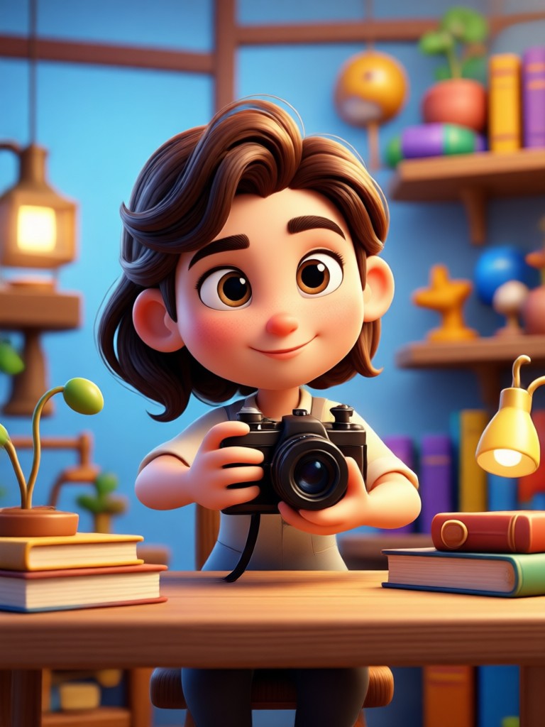 Couple in Pixar movie style