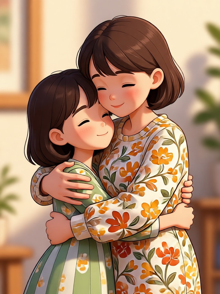 Virtual hug video sent as a message