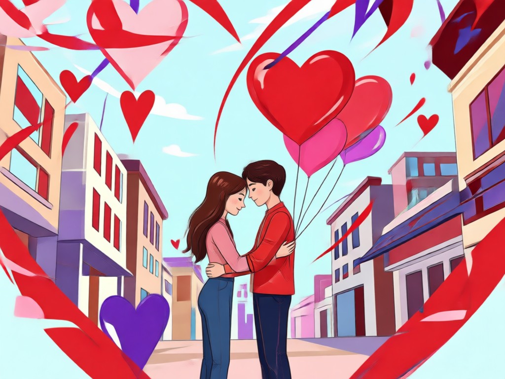 Plantilla de reel para parejas en San Valentín en el móvil