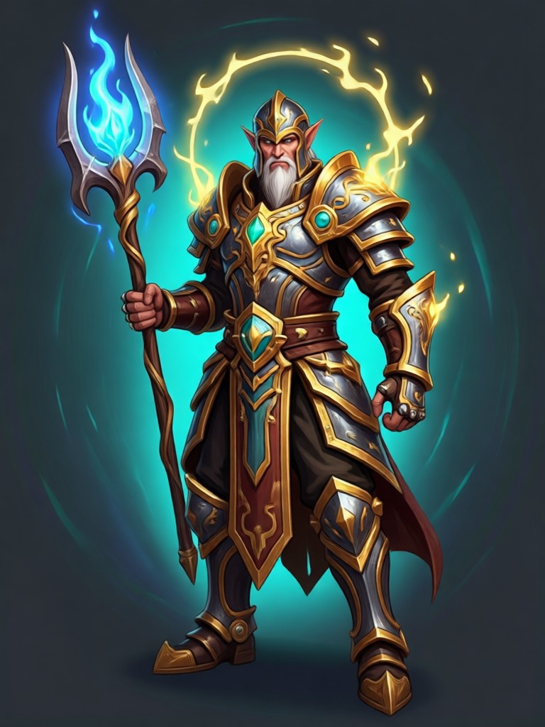 AI generated human paladin DND character