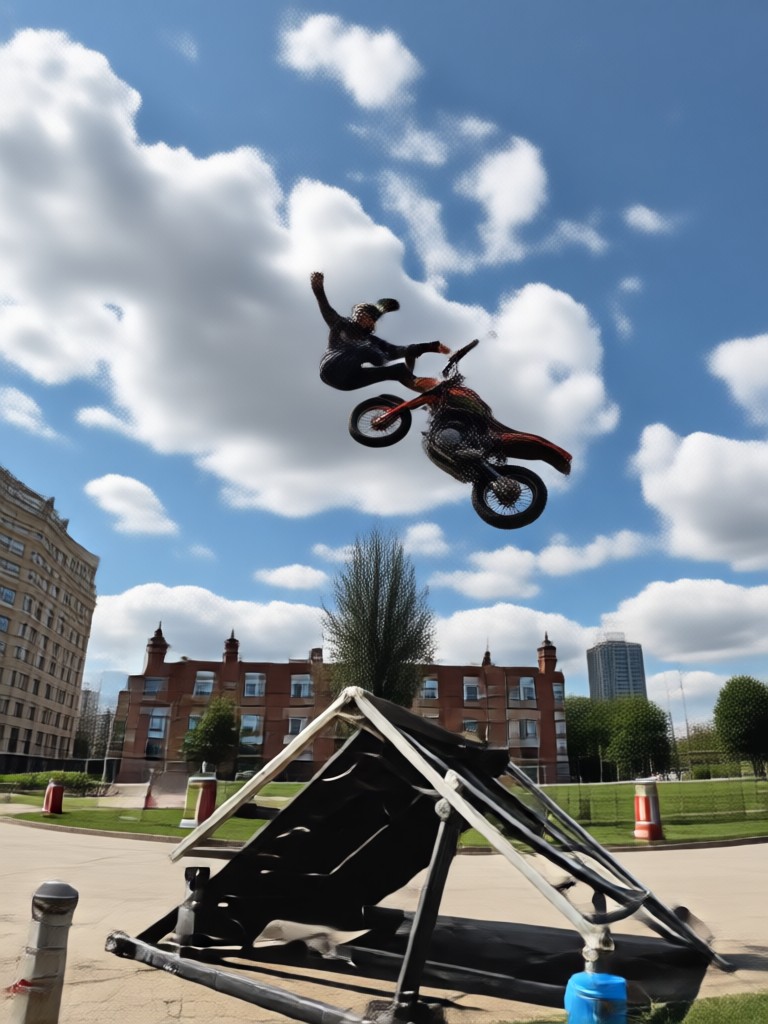AI created stunt sequence with multiple actions
