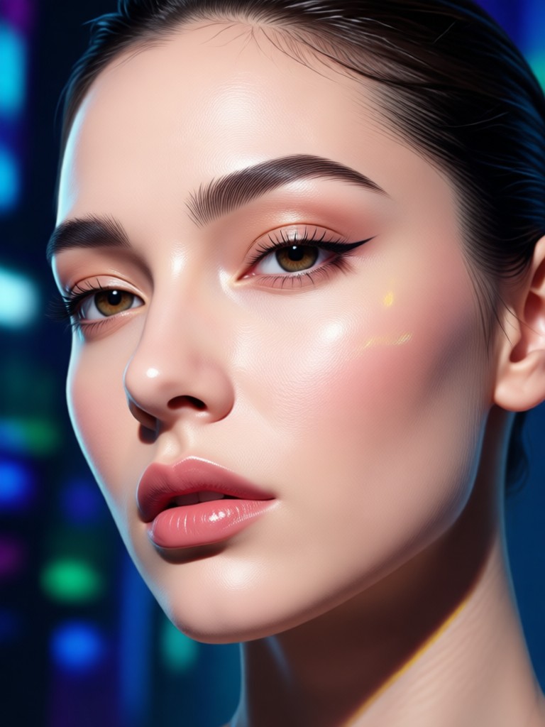 AI generated woman with elegant, regal bearing