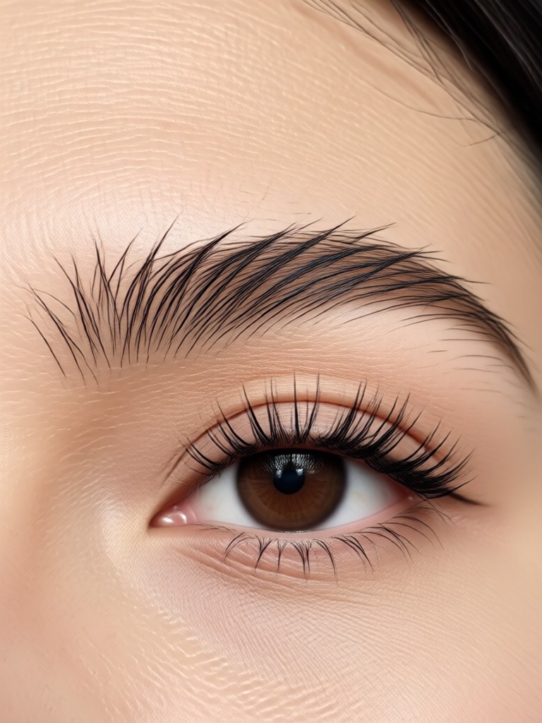 Male eyebrow thickening with AI filter
