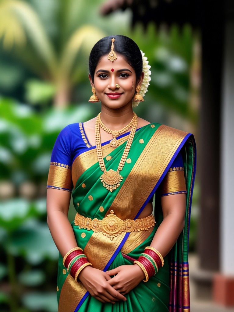 AI generated Malayali man in Mundu and shirt traditional dress