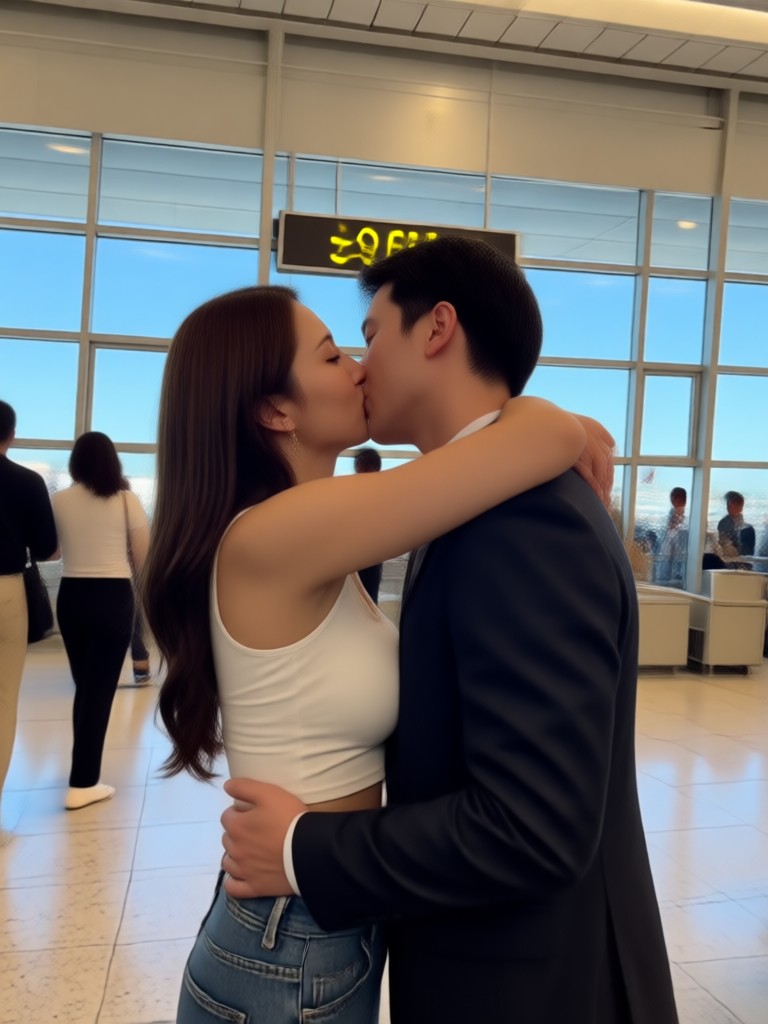 로맨틱 공항 커플 영상 제작기 출력