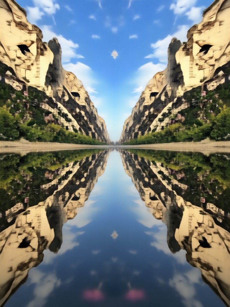 abstract geometric mirror effect