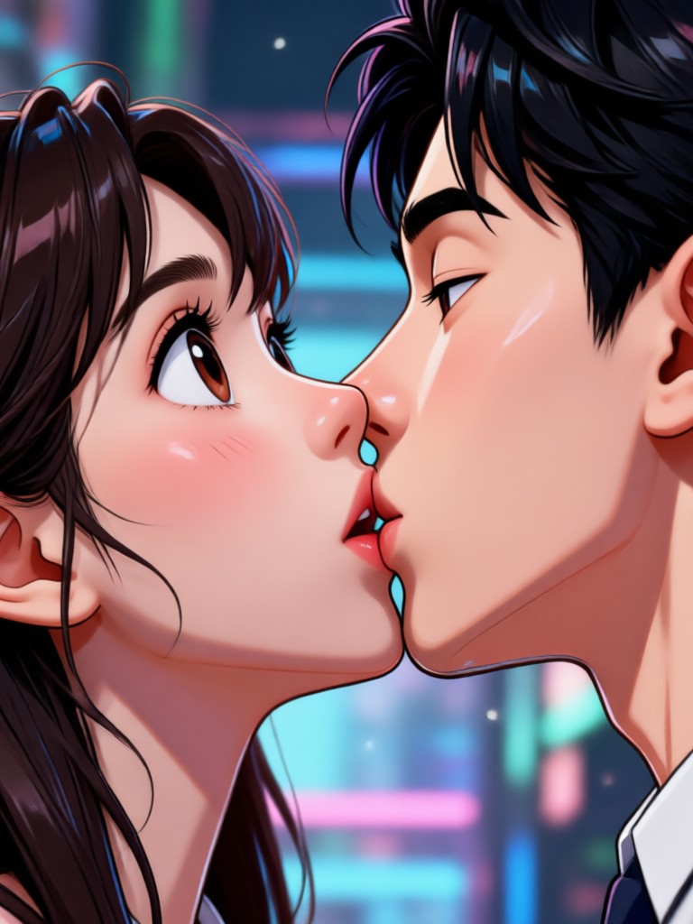 Realistic 3D kiss from 2D image