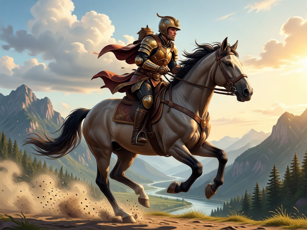 Realistic AI horse riding motion