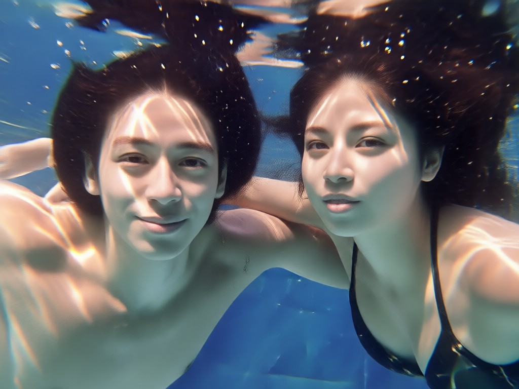 Mejora de poses subacuáticas naturales para parejas