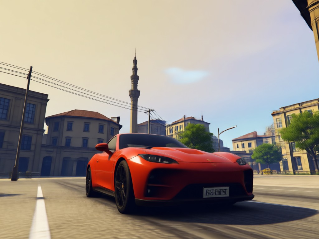 Comparison showing a photo transformed into GTA art