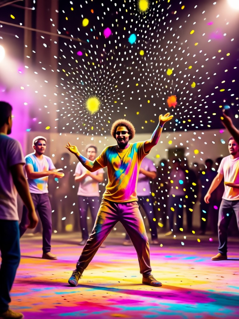 Elegant Holi theme with subtle colors