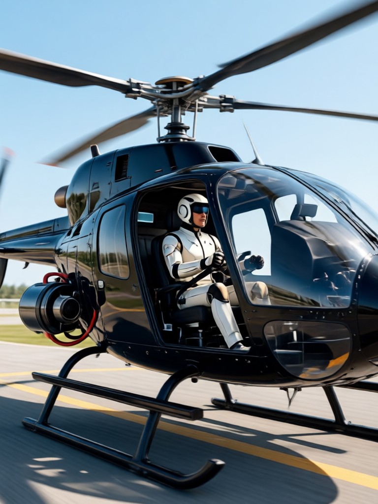 AI generated helicopter interior detailed view