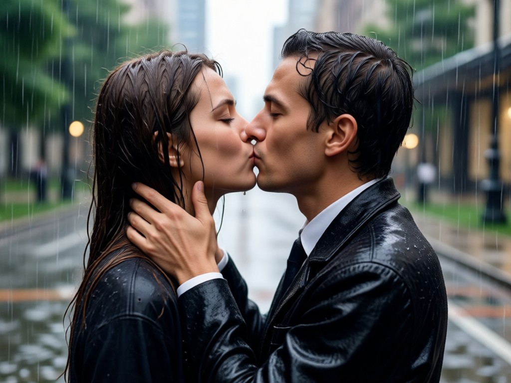 AI generating realistic kissing animation