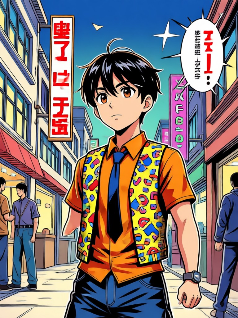 Smartphone zeigt die Vividix-App mit Manga-Filter-Interface