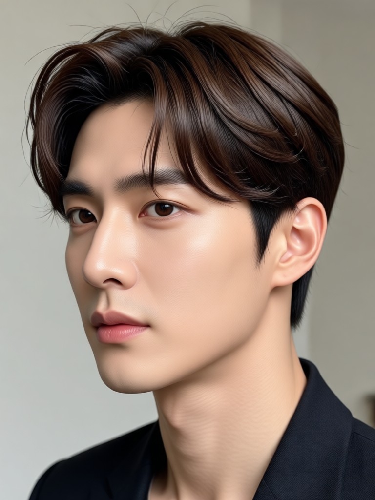 Undercut terputus edgy dengan sisi yang memudar