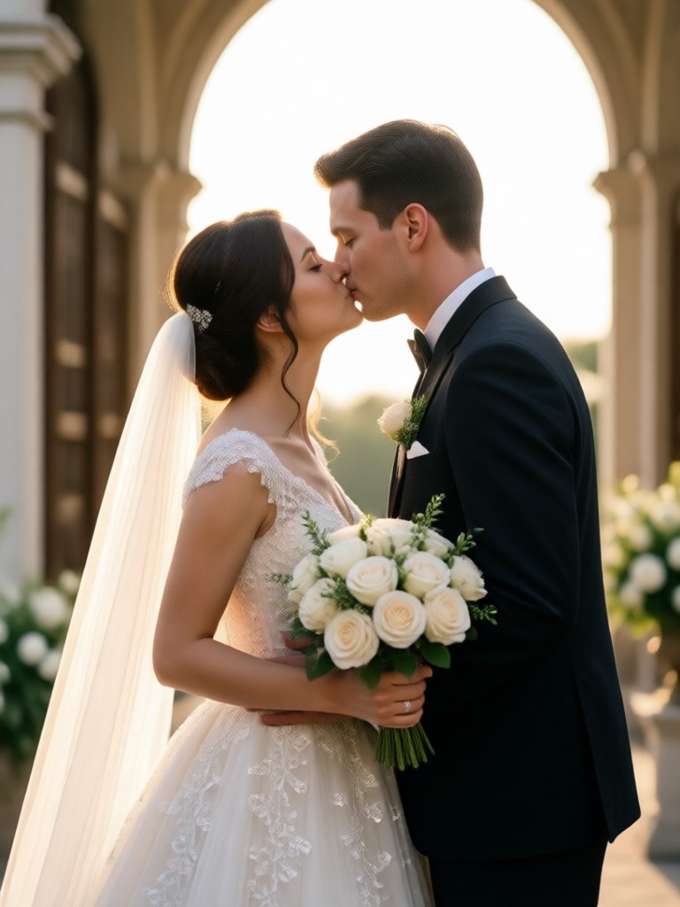 Create AI wedding kiss videos on mobile phone