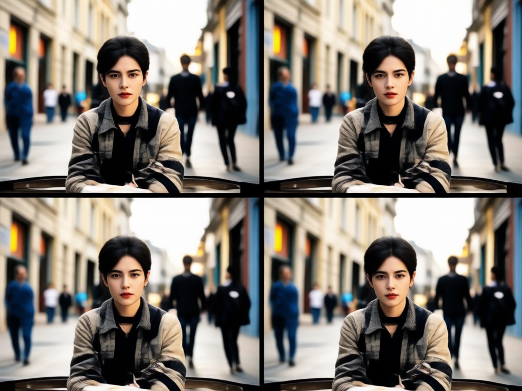 AI generating a 4-cut strip from one uploaded photo