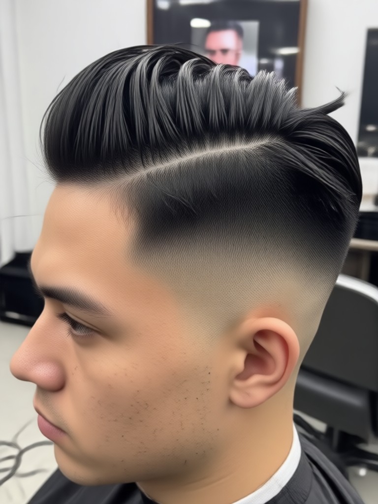 Textured crop with high fade AI hairstyle preview