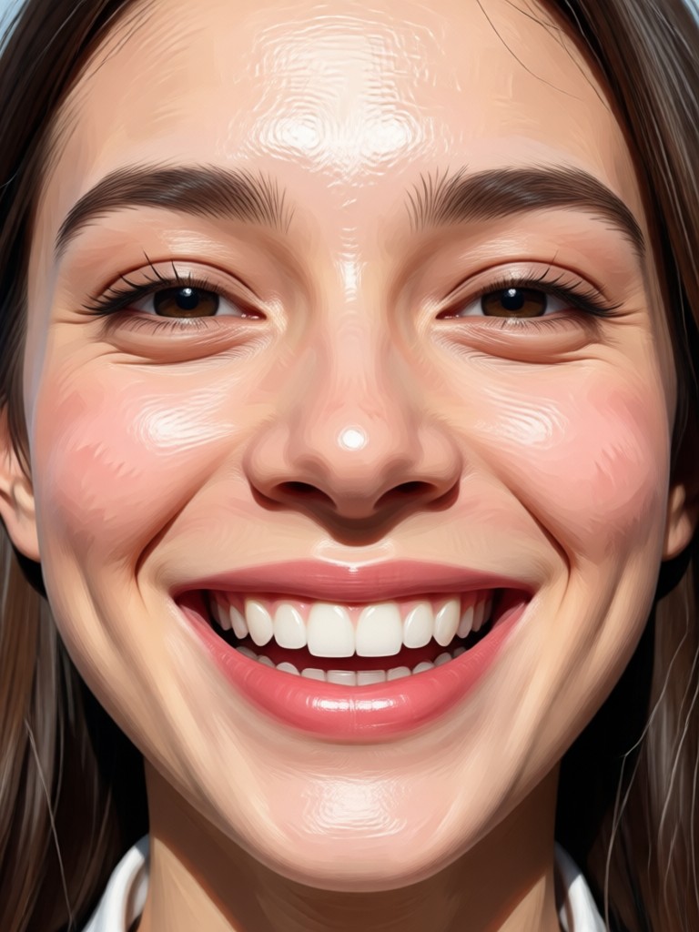 Comparison showing subtle vs. broad smile options